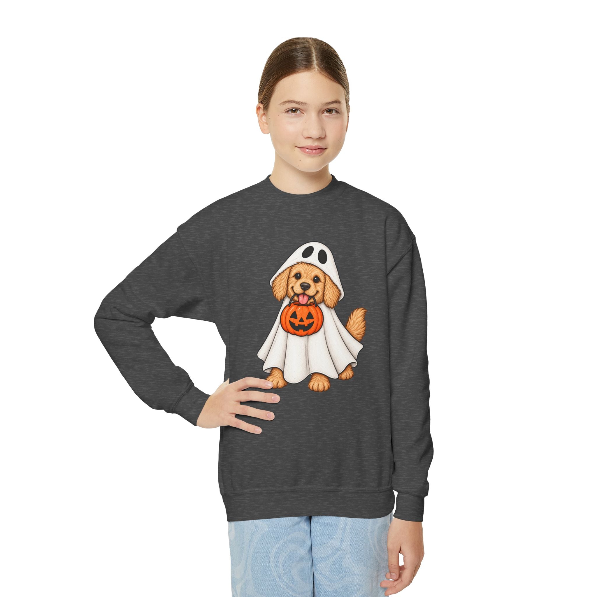 Youth Ghost Puppy Crewneck Sweatshirt