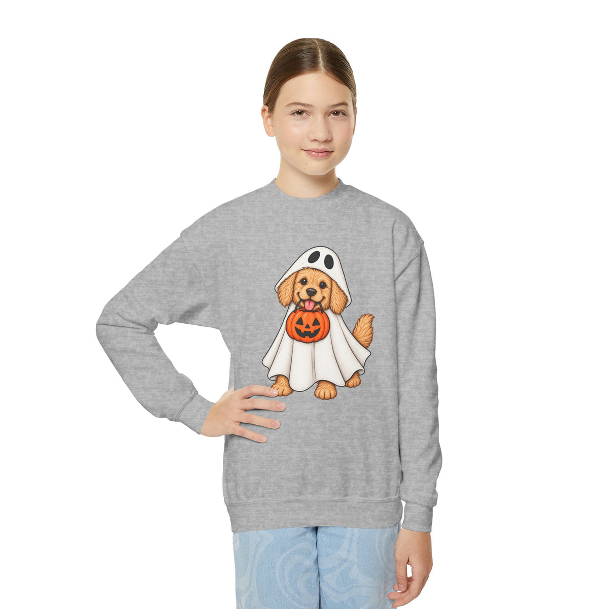 Youth Ghost Puppy Crewneck Sweatshirt