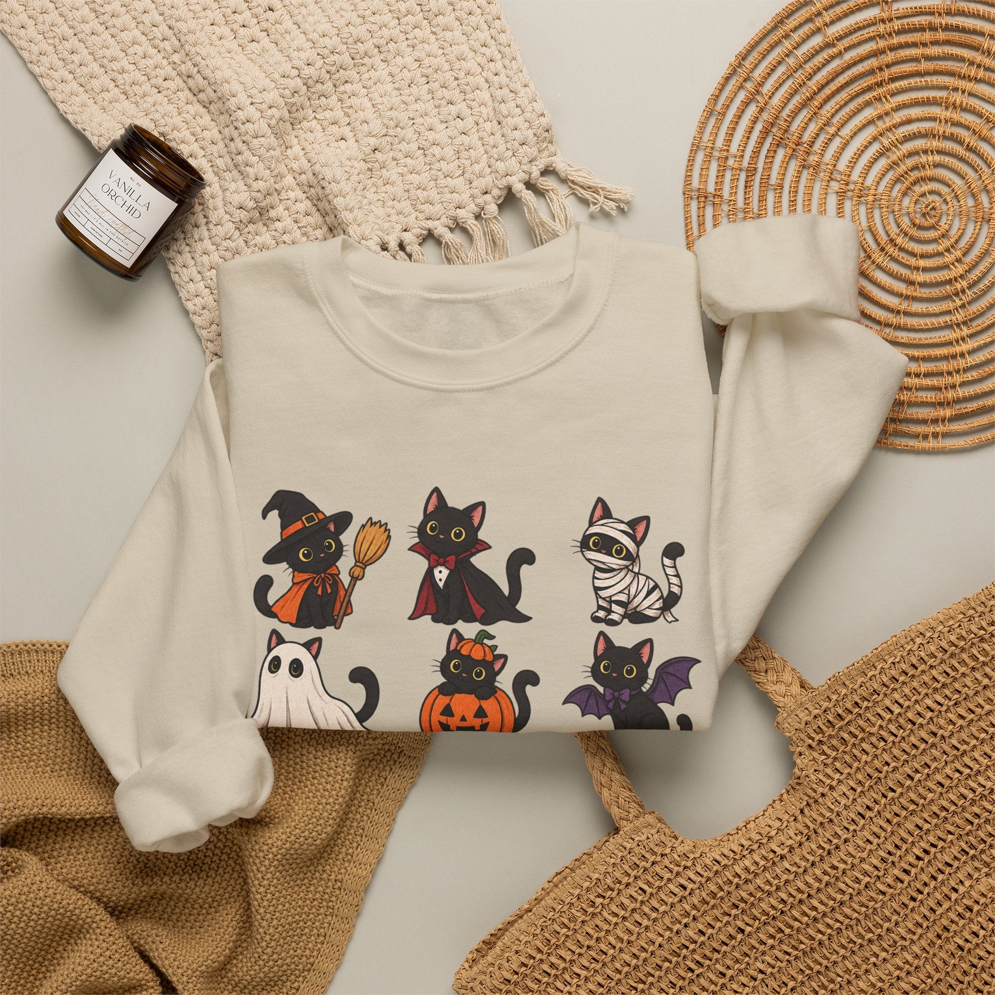 Vintage Cat Crewneck Sweatshirt