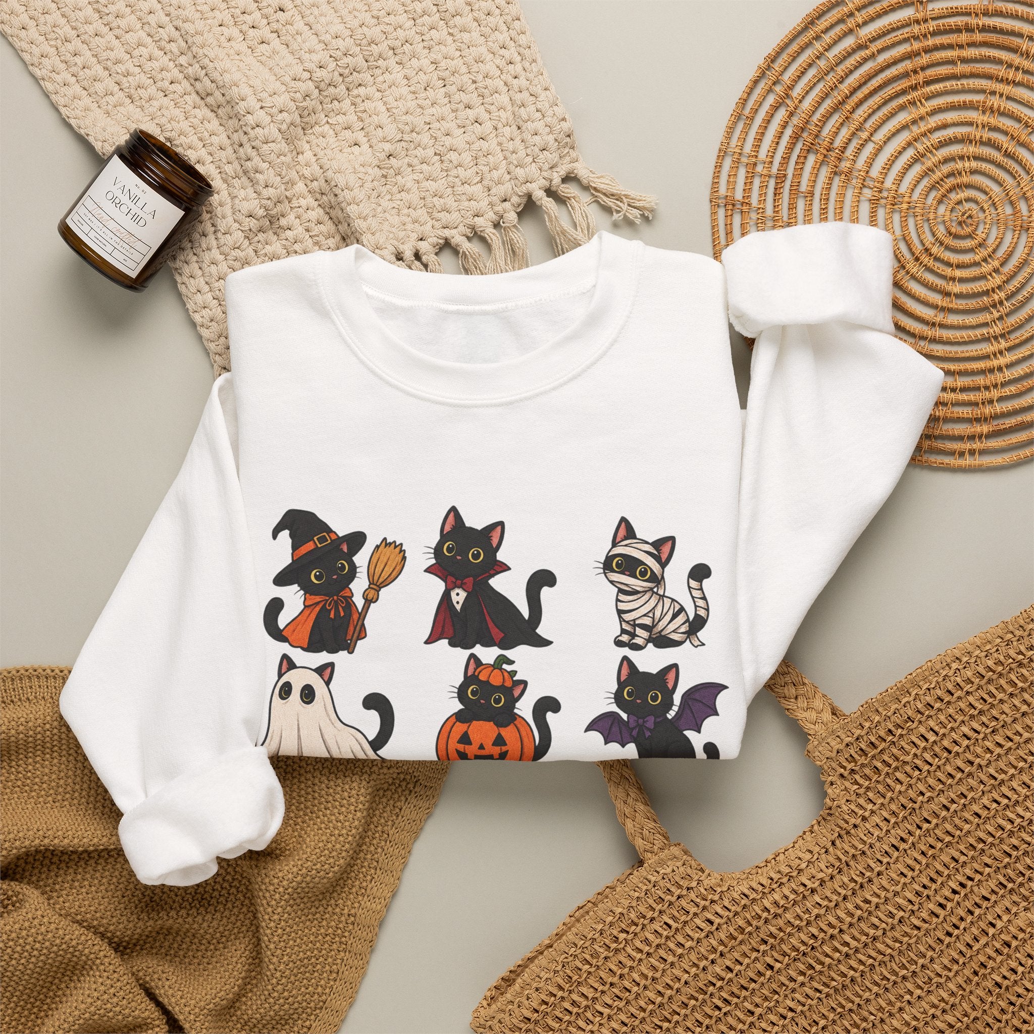 Vintage Cat Crewneck Sweatshirt