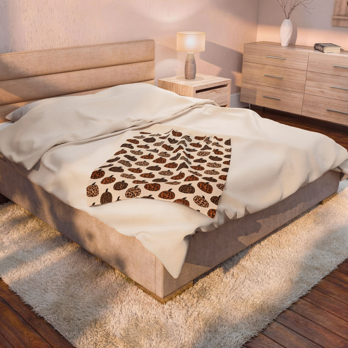 Leopard Pumpkin Throw Blanket