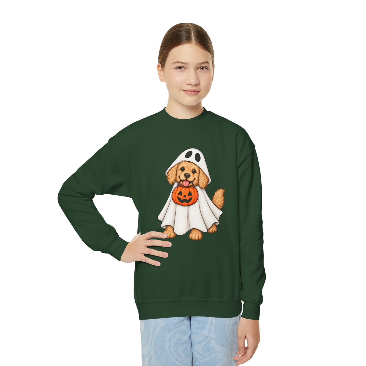 Youth Ghost Puppy Crewneck Sweatshirt