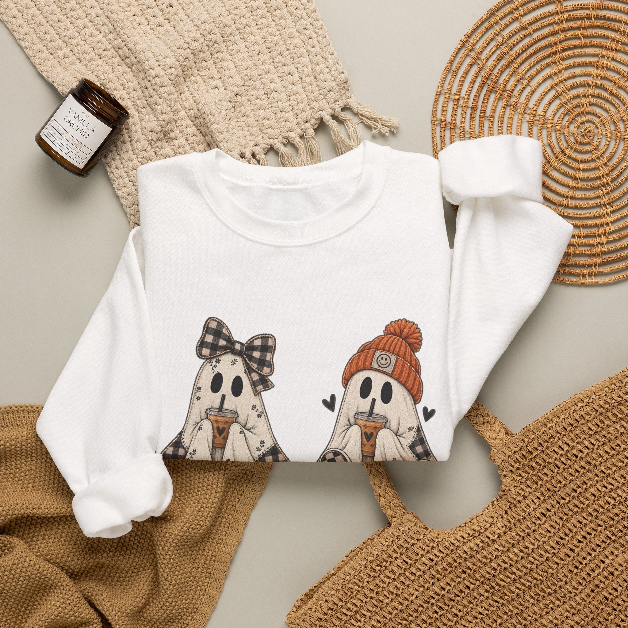 Trendy Ghost Crewneck Sweatshirt