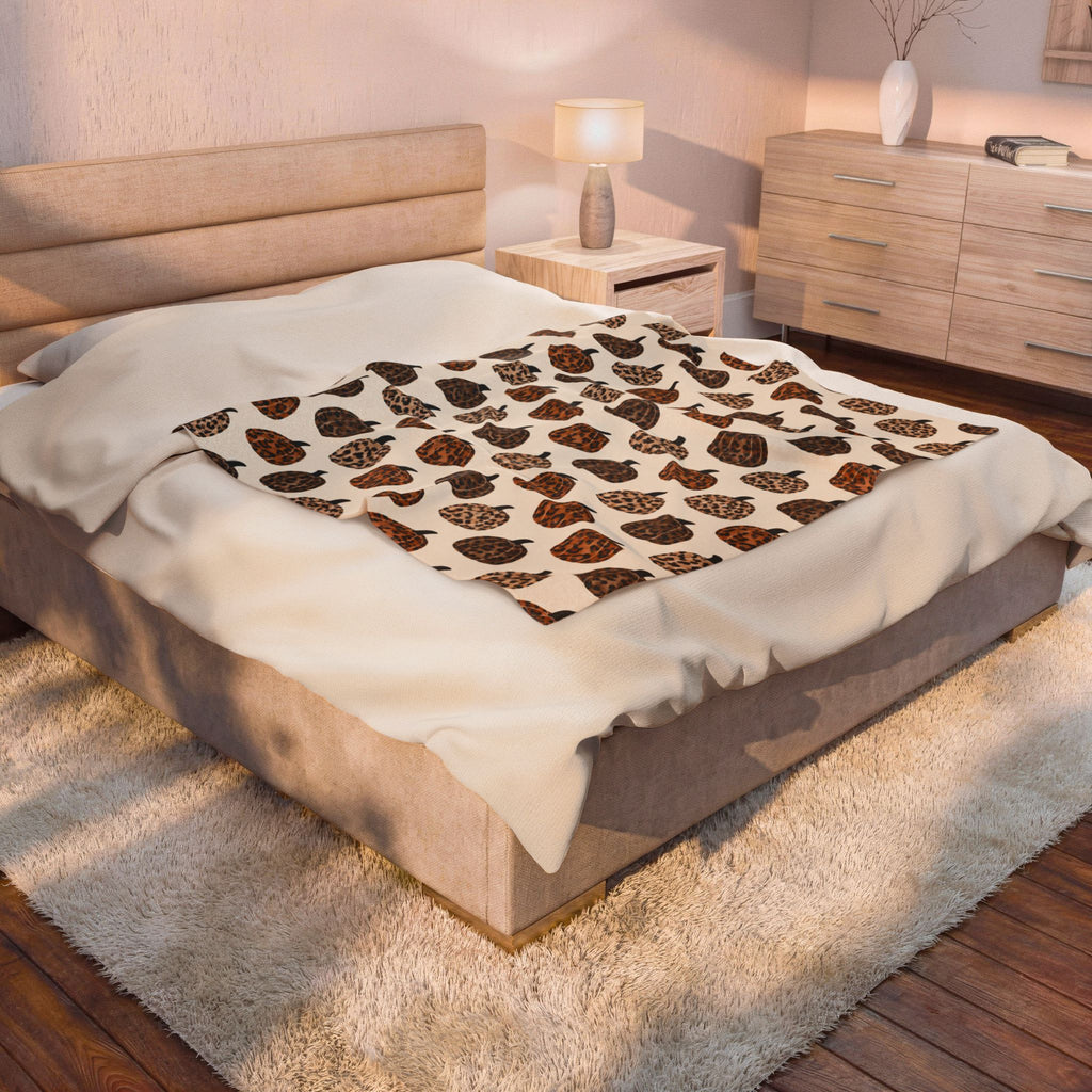 Leopard Pumpkin Throw Blanket