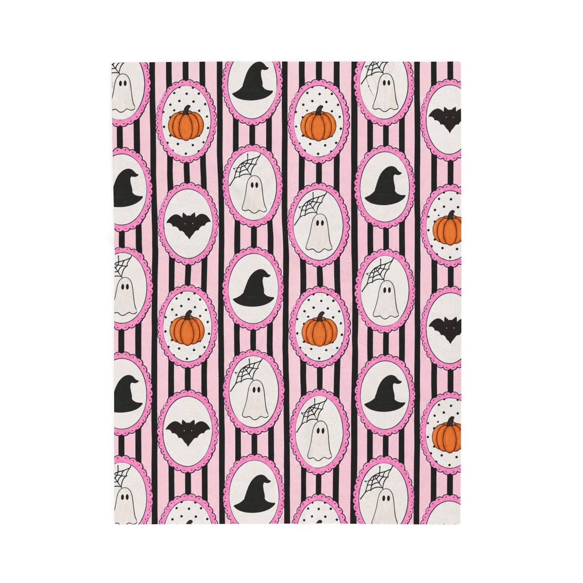 Pink stripe throw blanket