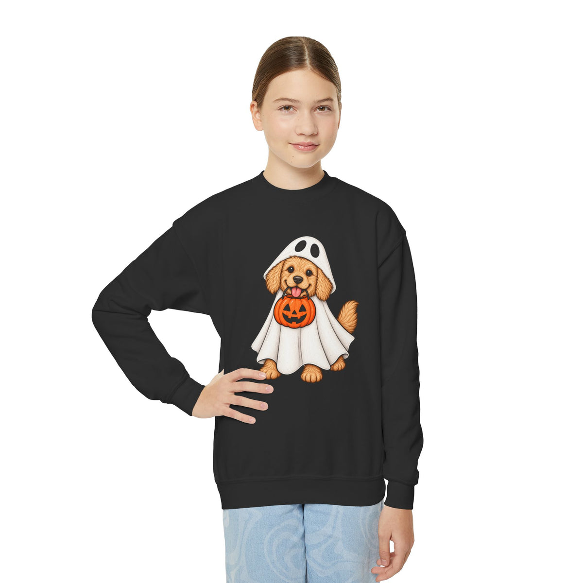 Youth Ghost Puppy Crewneck Sweatshirt