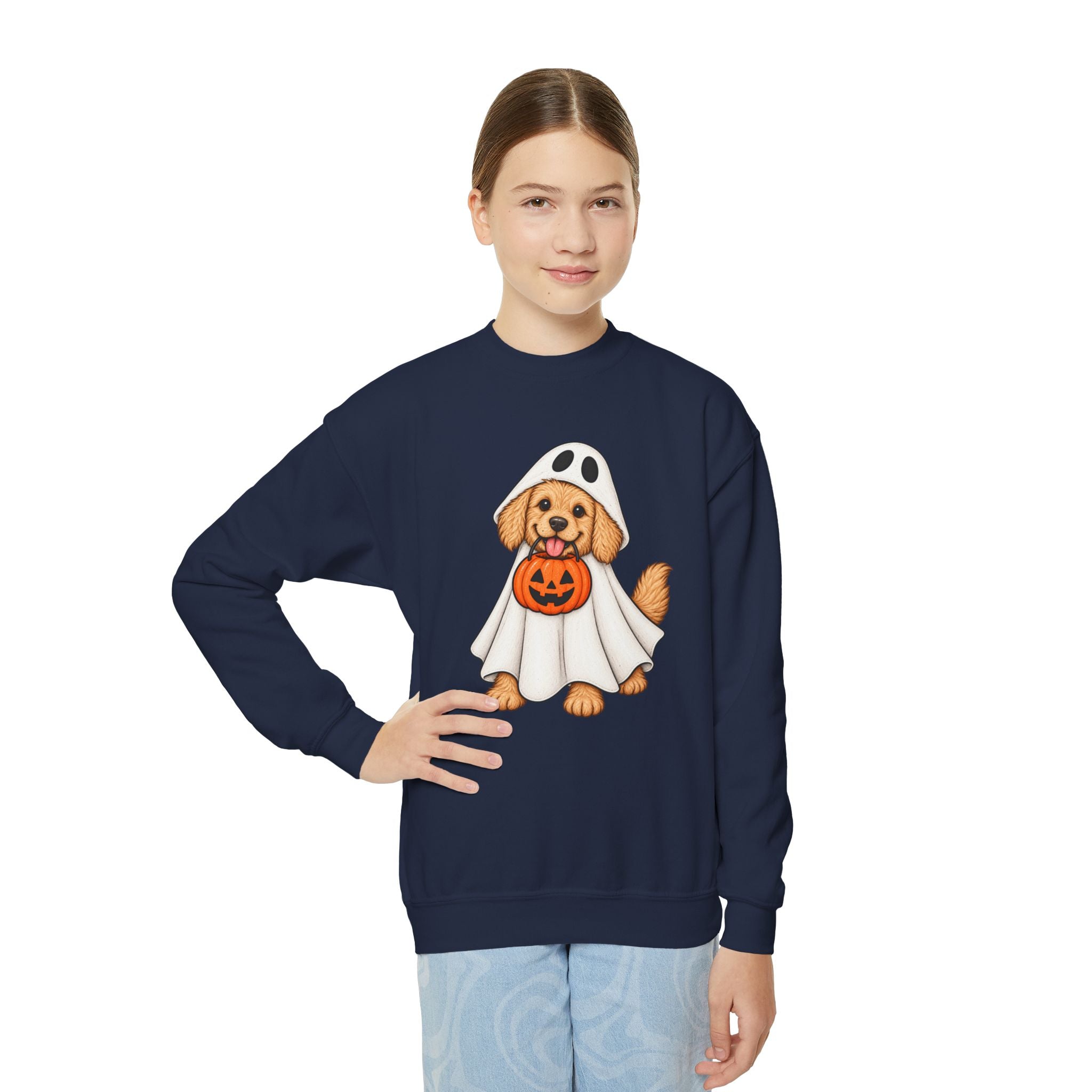 Youth Ghost Puppy Crewneck Sweatshirt