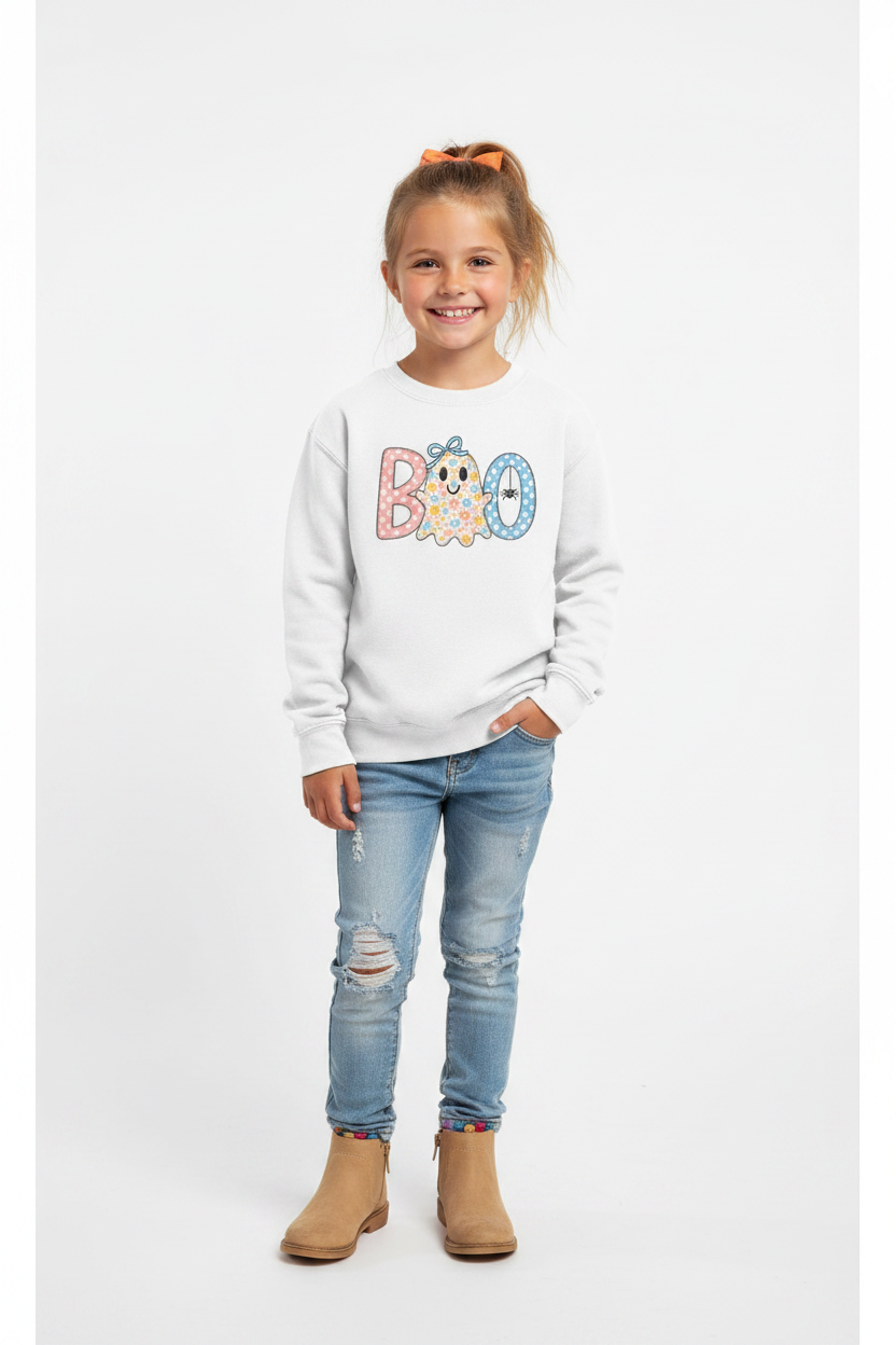 Youth 'BOO' Crewneck Sweatshirt